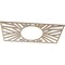 Ekena Millwork Hoover Wood Fretwork Pierced Ceiling Medallion, Hickory, 40"W x 20"H x 14 3/4"ID x 3/8"T CMWP40X20X0375HOHI - alternate 2